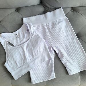 Sports bra &biker short set